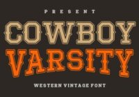 Cowboy Varsity Font - Featured Image