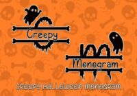 Creepy Halloween Monogram Font - Featured Image