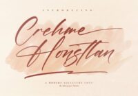 Crehme Honstlan Font - Featured Image