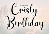 Cristy Birthday Font - Featured Image