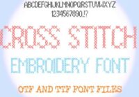 Cross Stitch Embroidery Font - Featured Image