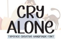 Cry Alone Font - Featured Image