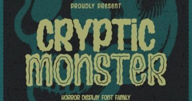 Cryptic Monster Font - Featured Image