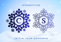 Crystal Snow Monogram Font - Featured Image