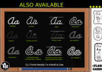 Cursive Handwriting Alphabet Tracing Set Font - Featured Image