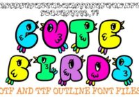 Cute Birds Font - Featured Image