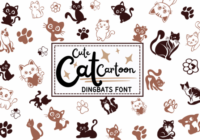 Cute Cat Cartoon Font - Featured Image