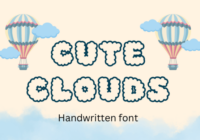Cute Clouds Font - Featured Image