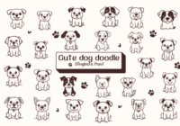 Cute Dog Doodle Font - Featured Image