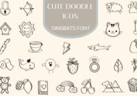 Cute Doodle Icons Font - Featured Image