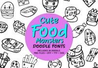 Cute Food Monsters Font - Featured Image