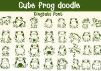 Cute Frog Doodle Font - Featured Image