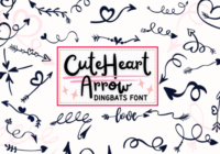 Cute Heart Arrow Font - Featured Image