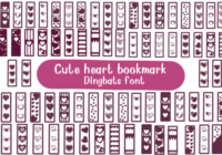 Cute Heart Bookmark Font - Featured Image