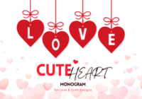 Cute Heart Monogram Font - Featured Image