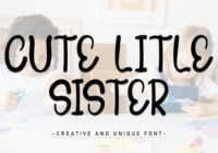 Cute Little Sister Font - Featured Image