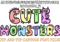 Cute Monsters Font - Featured Image
