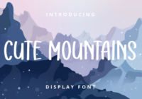 Cute Mountains Font - Featured Image