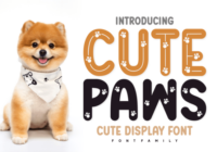 Cute Paws Font - Featured Image