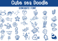 Cute Sea Doodle Font - Featured Image