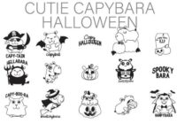 Cutie Capybara Halloween Dingbats Font - Featured Image
