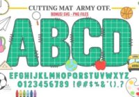 Cutting Mat Army Font - Featured Image