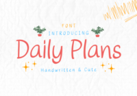 Daily Plans Font - Featured Image