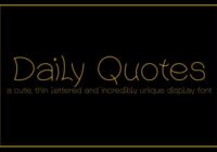 Daily Quotes Font - Featured Image