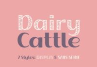 Dairy Cattle Font - Featured Image