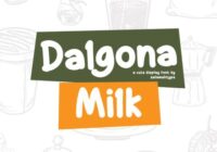 Dalgona Milk Font - Featured Image