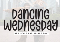 Dancing Wednesday Font - Featured Image