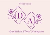 Dandelion Floral Monogram Font - Featured Image