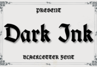 Dark Ink Font - Featured Image
