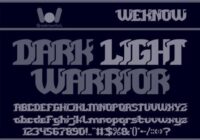 Dark Light Warrior Font - Featured Image