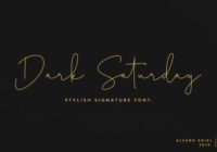 Dark Saturday Font - Featured Image