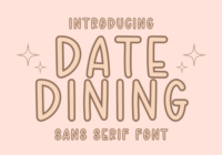 Date Dinning Font - Featured Image