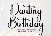 Dauting Birthday Font - Featured Image