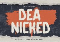 Dea Nicked Font - Featured Image