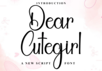 Dear Cutegirl Font - Featured Image