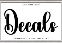 Decals Font - Featured Image