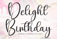 Delight Birthday Font - Featured Image