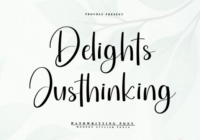 Delights Justhinking Font - Featured Image