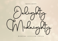 Delighty Midnighty Font - Featured Image