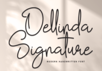 Dellinda Signature Font - Featured Image