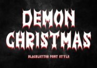 Demon Christmas Font - Featured Image