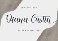 Diana Custin Font - Featured Image
