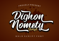 Dighon Nomety Font - Featured Image