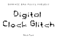 Digital Clock Glitch Font - Featured Image