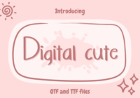 Digital Cute Font - Featured Image