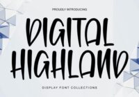Digital Highland Font - Featured Image
